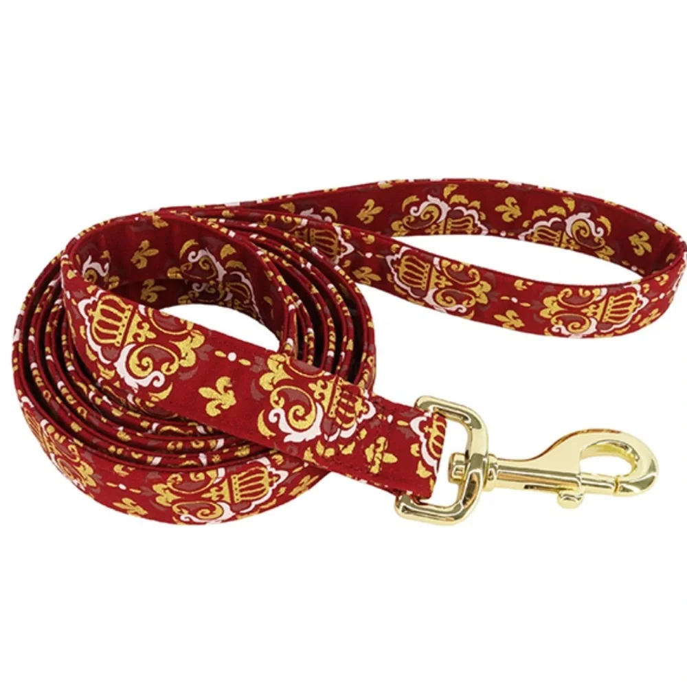 Accent Dog Metallic Leash RylBrgCrwn Med/Lg 1